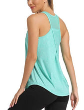 Load image into Gallery viewer, Aeuui Workout Tops for Women Mesh Racerback Tank Yoga Shirts Gym Clothes Green