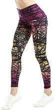 Load image into Gallery viewer, COOLOMG Women's Leggings Yoga Long Pants Compression Drawstring Running Tights Non See-Through Orange Forest Adults Small(Youth X-Large)