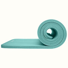 Load image into Gallery viewer, Retrospec Solana Yoga Mat 1" Thick w/Nylon Strap for Men & Women - Non Slip Exercise Mat for Home Yoga, Pilates, Stretching, Floor & Fitness Workouts - Blue Lagoon