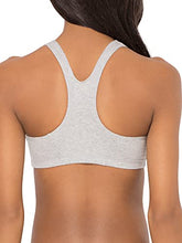 Load image into Gallery viewer, Fruit of the Loom Women&#39;s Shirred Front Racerback Bra, White/Heather Grey/Black Hue, 40
