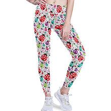 Load image into Gallery viewer, visesunny High Waist Yoga Pants with Pockets Cute Ladybug Polka Dot Buttery Soft Tummy Control Running Workout Pants 4 Way Stretch Pocket Leggings