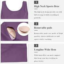 Load image into Gallery viewer, High Neck Sports Bra for Women Longline Low Back Sports Bras Medium Impact Padded Workout Crop Tops for Yoga Gym