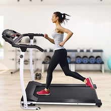 Load image into Gallery viewer, AW Folding Electric Treadmill Portable Running Walking Treadmill with LCD Display Easy Assembly for Home Exercise White