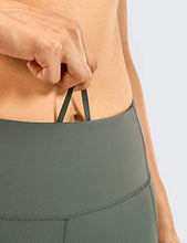 Load image into Gallery viewer, CRZ YOGA Women's Naked Feeling Workout Leggings 25 Inches - High Waisted Yoga Pants with Side Pockets Grey Sage