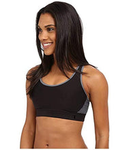 Load image into Gallery viewer, Champion Women&#39;s Great Divide Sports Bra, Black/Medium Grey, Small
