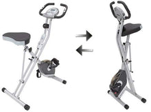 Load image into Gallery viewer, Exerpeutic Folding Exercise Bike, 8 Levels of Resistance Stationary Bike, Bluetooth tracking &amp; Tablet Holder options available
