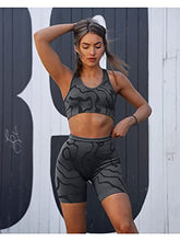 Load image into Gallery viewer, GXIN Women's Workout 2 Piece Outfits High Waist Running Shorts Seamless Gym Yoga Sports Bra Grey