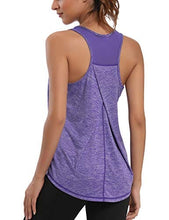 Load image into Gallery viewer, Aeuui Workout Tops for Women Mesh Racerback Tank Yoga Shirts Gym Clothes