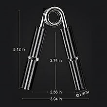 Load image into Gallery viewer, YZLSPORTS Metal Black Heavy Hand Grip and Wrist Strengthener Gripper - Resistance from 50-300 LB Metal Exerciser for Hand, Forearm, and Fingers,Black(Bold Handle) Stainless Steel,50LB