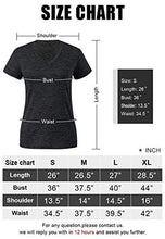 Load image into Gallery viewer, Cosy Pyro Women's Short Sleeve V-Neck Athletic T-Shirt Exercise Yoga Tees Dry Fit Gym Shirts Moisture Wicking Workout Tops Pack of 5 Black1/Black/Gray/Navy/Wine XL