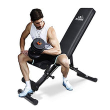 Load image into Gallery viewer, FLYBIRD Weight Bench, Adjustable Strength Training Bench for Full Body Workout with Fast Folding-New Version