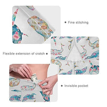 Load image into Gallery viewer, visesunny High Waist Yoga Pants with Pockets Blue Whale with Peony Floral Soft Tummy Control Workout Leggings