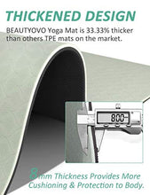 Load image into Gallery viewer, Yoga Mat with Strap, 1/3 Inch Extra Thick Yoga Mat Double-sided Non Slip, Professional TPE Yoga Mats for Women Men, Workout Mat for Yoga, Pilates and Floor Exercises