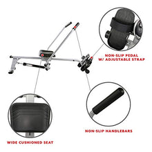 Load image into Gallery viewer, Sunny Health & Fitness SF-RW5639 Full Motion Rowing Machine Rower w/ 350 lb Weight Capacity and LCD Monitor