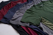 Load image into Gallery viewer, Men's Quick Dry Fit Dri-Fit Short Sleeve Active Wear Training Athletic Essentials Crew T-Shirt Fitness Gym Wicking Tee Workout Casual Sports Running Tennis Exercise Undershirt Top - 5 Pack,-Set 12,S