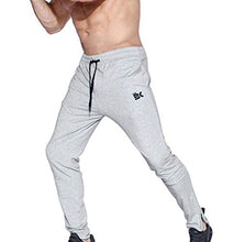 Load image into Gallery viewer, BROKIG Mens Zip Joggers Pants - Casual Gym Fitness Trousers Comfortable Tracksuit Slim Fit Bottoms Sweatpants with Pockets (Heather Grey)
