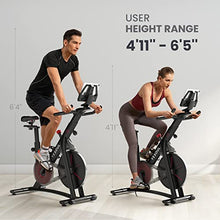 Load image into Gallery viewer, YESOUL Magnetic Resistance Exercise Bike, Smart Indoor Cycling Bike Supports Connect Multiple Apps via Bluetooth, Quiet Belt Drive Stationary Bike with Heart Rate Monitor

