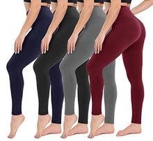 Load image into Gallery viewer, CAMPSNAIL 4 Pack High Waisted Leggings for Women- Soft Tummy Control Slimming Yoga Pants for Workout Running Reg & Plus Size