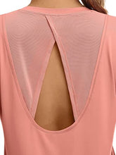 Load image into Gallery viewer, ATTRACO Open Back Yoga Shirts for Women Loose Fit Short Sleeve Exercise Gym Tops Coral