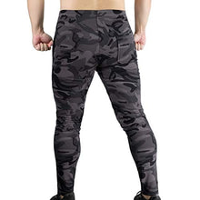 Load image into Gallery viewer, BROKIG Mens Zip Joggers Pants - Casual Gym Workout Track Pants Comfortable Slim Fit Tapered Sweatpants with Pockets (Camo Grey)