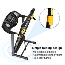 Load image into Gallery viewer, Folding Electric Treadmill Running Machine with 3 Levels Manual Incline - 2.5 HP Power 15 Preset Program 10 Minutes Assembly, Max. 8.5 MPH with Large Display & Cup Holder for Home Use