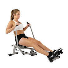 Load image into Gallery viewer, Sunny Health & Fitness SF-RW5639 Full Motion Rowing Machine Rower w/ 350 lb Weight Capacity and LCD Monitor
