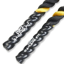Load image into Gallery viewer, Poly Dacron Battle Rope - Workout Rope - Exercise Ropes - Training Ropes - Battle Ropes - Undulation Ropes - Great For Your Rope Workout (Yellow, 2" x 50 feet)
