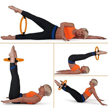 Load image into Gallery viewer, Pilates Ring Circle, Yoga Ring Inner Thigh Exercise Equipment for Women & Men, Pilates Equipment for Home Workouts, Magic Circle Pilates Ring Inner Thigh Toner, Fitness Ring with Wall Poster & Bag