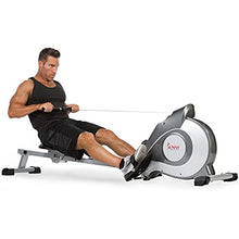 Load image into Gallery viewer, Sunny Health & Fitness Magnetic Rowing Machine Rower with LCD Monitor