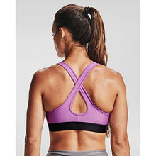 Load image into Gallery viewer, Under Armour womens HeatGear Armour Mid Impact Crossback Sports Bra , Exotic Bloom (568)/Exotic Bloom , Small
