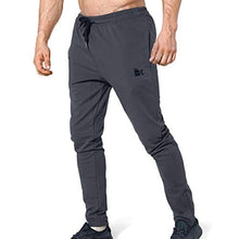 Load image into Gallery viewer, BROKIG Mens Zip Joggers Pants - Casual Gym Workout Track Pants Comfortable Slim Fit Tapered Sweatpants with Pockets (Shadow Grey)