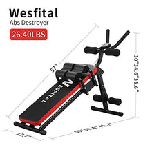 Load image into Gallery viewer, Wesfital AB Workout equipment Sit Up Bench Abdominal Trainer Full Body Strength training Home Gym Fitness Machine for Thighs, Glutes, Sit-ups With 3 difficulty Levels And Digital Display