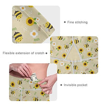 Load image into Gallery viewer, visesunny High Waist Yoga Pants with Pockets Bee Sunflower White Flower Leaf Tummy Control Workout Running Yoga Leggings for Women