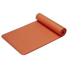 Load image into Gallery viewer, Gaiam Essentials Thick Yoga Mat Fitness & Exercise Mat with Easy-Cinch Carrier Strap, Orange, 72""L X 24""W X 2/5 Inch Thick-10mm