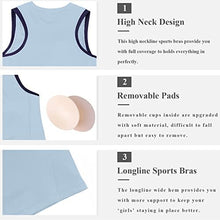 Load image into Gallery viewer, High Neck Sports Bra for Women Longline Low Back Sports Bras Medium Impact Padded Workout Crop Tops for Yoga Gym