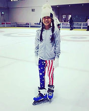 Load image into Gallery viewer, COOLOMG Women's Yoga Long Pants Compression Drawstring Running Tights Non See-Through Leggings USA Flag Adults X-Small(Youth Large)