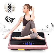 Load image into Gallery viewer, Natini Vibration Plate Exercise Machine Whole Body Vibration Platform Machine with Loop Resistance Bands for Home Fitness Training Equipment & Weight Loss (Pink)