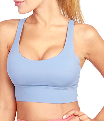 Grace Form Strappy Sports Bra for Women, Yoga Bra, Medium Support Athletic Workout Bra Workout Tops for Women