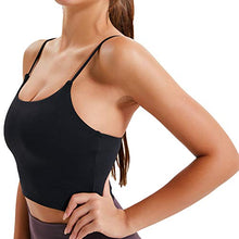 Load image into Gallery viewer, Lemedy Women Padded Sports Bra Fitness Workout Running Shirts Yoga Tank Top (S, Black)
