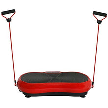 Load image into Gallery viewer, SUPER DEAL Pro Vibration Plate Exercise Machine - Whole Body Workout Vibration Fitness Platform Fit Massage Workout Trainer w/Loop Bands + Bluetooth + Remote, 99 Levels (Red)