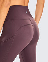 Load image into Gallery viewer, CRZ YOGA Women's Naked Feeling Workout Leggings 25 Inches - High Waisted Yoga Pants with Side Pockets Arctic Plum