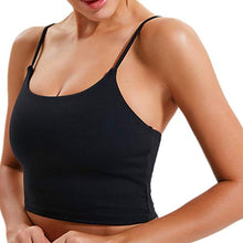 Load image into Gallery viewer, Lemedy Women Padded Sports Bra Fitness Workout Running Shirts Yoga Tank Top (S, Black)
