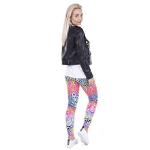 Load image into Gallery viewer, Middle Waisted Seamless Workout Leggings - Women’s Mandala Printed Yoga Leggings, Tummy Control Running Pants (Tiedye Leopard, One Size)
