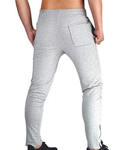 Load image into Gallery viewer, BROKIG Mens Zip Joggers Pants - Casual Gym Fitness Trousers Comfortable Tracksuit Slim Fit Bottoms Sweatpants with Pockets (Heather Grey)
