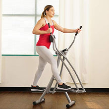 Load image into Gallery viewer, Sunny Health & Fitness SF-E902 Air Walk Trainer Elliptical Machine Glider w/LCD Monitor, 220 LB Max Weight and 30 Inch Stride