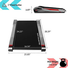 Load image into Gallery viewer, Under Desk Treadmill Motorized Folding Small Walking Treadmills for Home & Office Egofit Walker Pro M1, Installation-Free with LCD Display, Compact Fit Standing Desk Treadmills