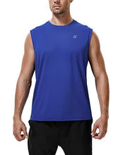 Load image into Gallery viewer, Roadbox Workout Sleeveless Shirts for Men Athletic Gym Basketball Quick Dry Muscle Tank Tops (Black+Grey+Blue, S)
