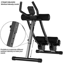 Load image into Gallery viewer, WINBOX Ab Machine Multi-functional Exercise Equipment for Home Gym, Height Adjustable Abs Workout Equipment, Black
