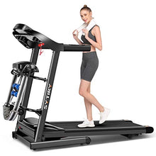 Load image into Gallery viewer, SYTIRY Treadmill with 10" Touchscreen and WiFi Connection, 3D Virtual Sports Scene, 3.25hp Foldable Treadmill, Cardio Exercise Runing Machine for Walking and Running Workout (Carbon Black)