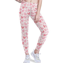 Load image into Gallery viewer, visesunny High Waist Yoga Pants with Pockets Heart Valentines Day Buttery Soft Tummy Control Running Workout Pants 4 Way Stretch Pocket Leggings